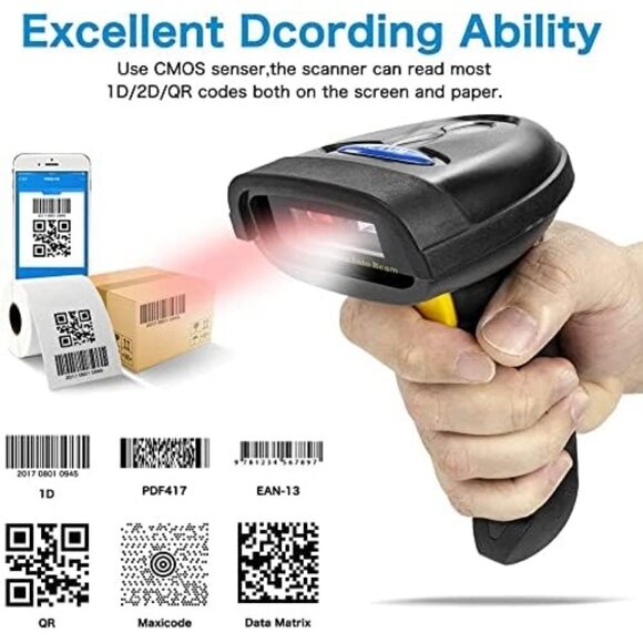 NETUM 2D Barcode Scanner, Compatible with 2.4G Wireless & Bluetooth SCANNER ONLY - Picture 1 of 4